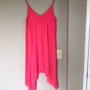 LUSH hot pink flowy mini dress size small